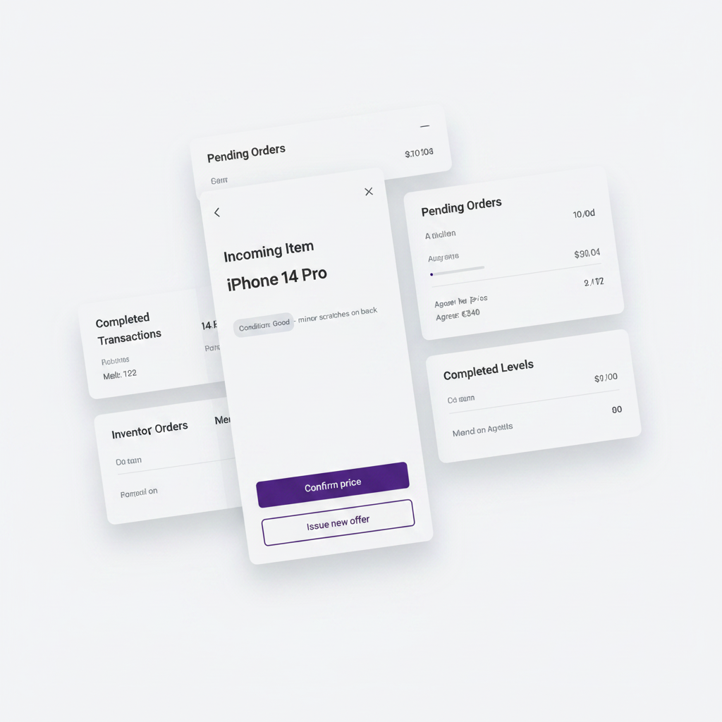 Dashboard de inspección del partner con artículo iPhone 14 Pro entrante